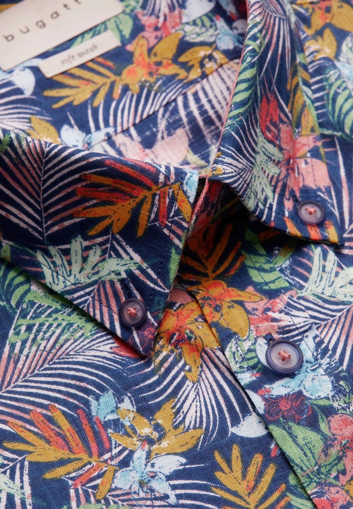 Bugatti Print Modern Fit - Overhemd - Marine 7 Bugatti Print Modern Fit - Overhemd - Marine - Afbeelding 5