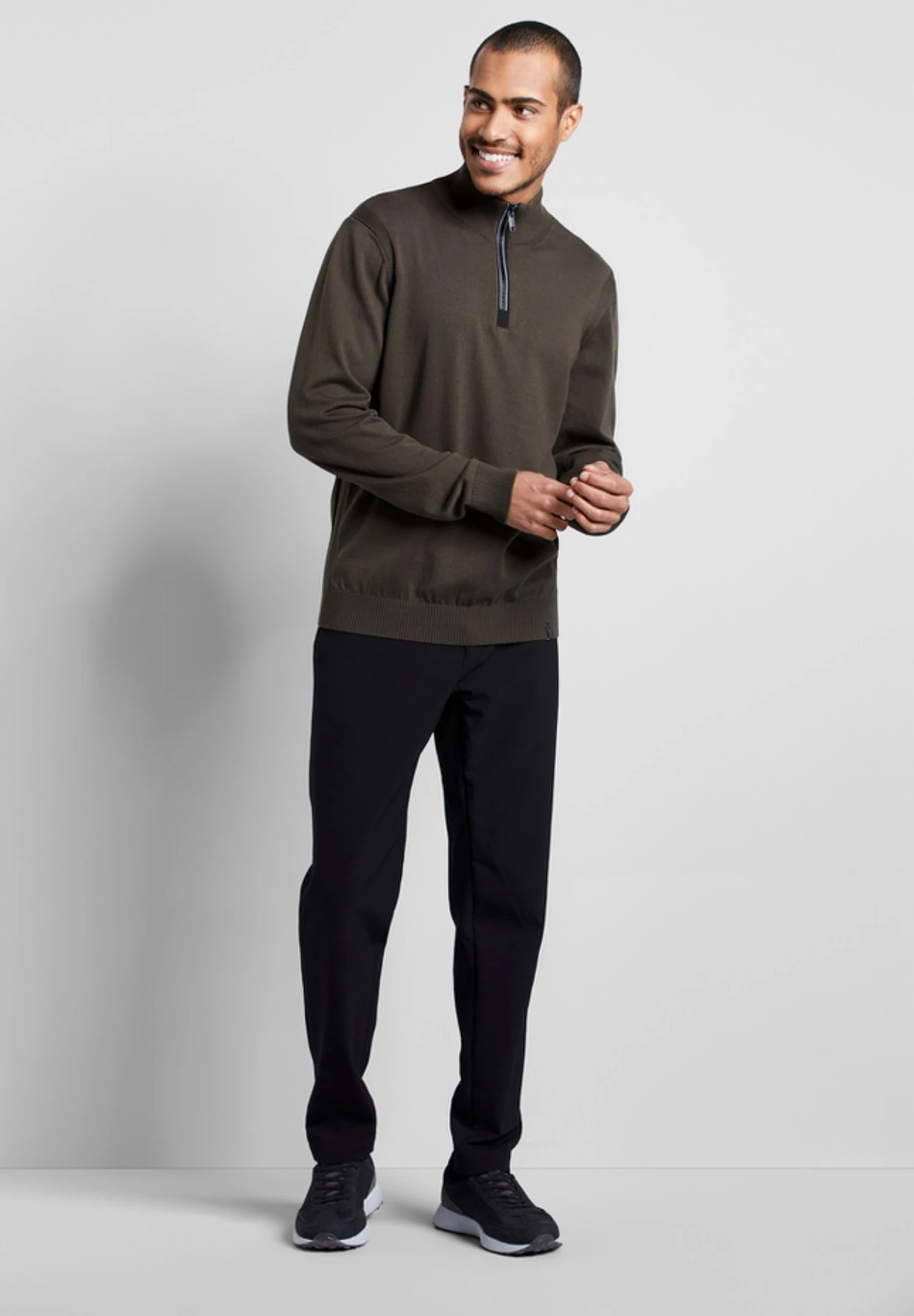 Bugatti Troyer - Sweater - Olive 4 Bugatti Troyer - Sweater - Olive - Afbeelding 2