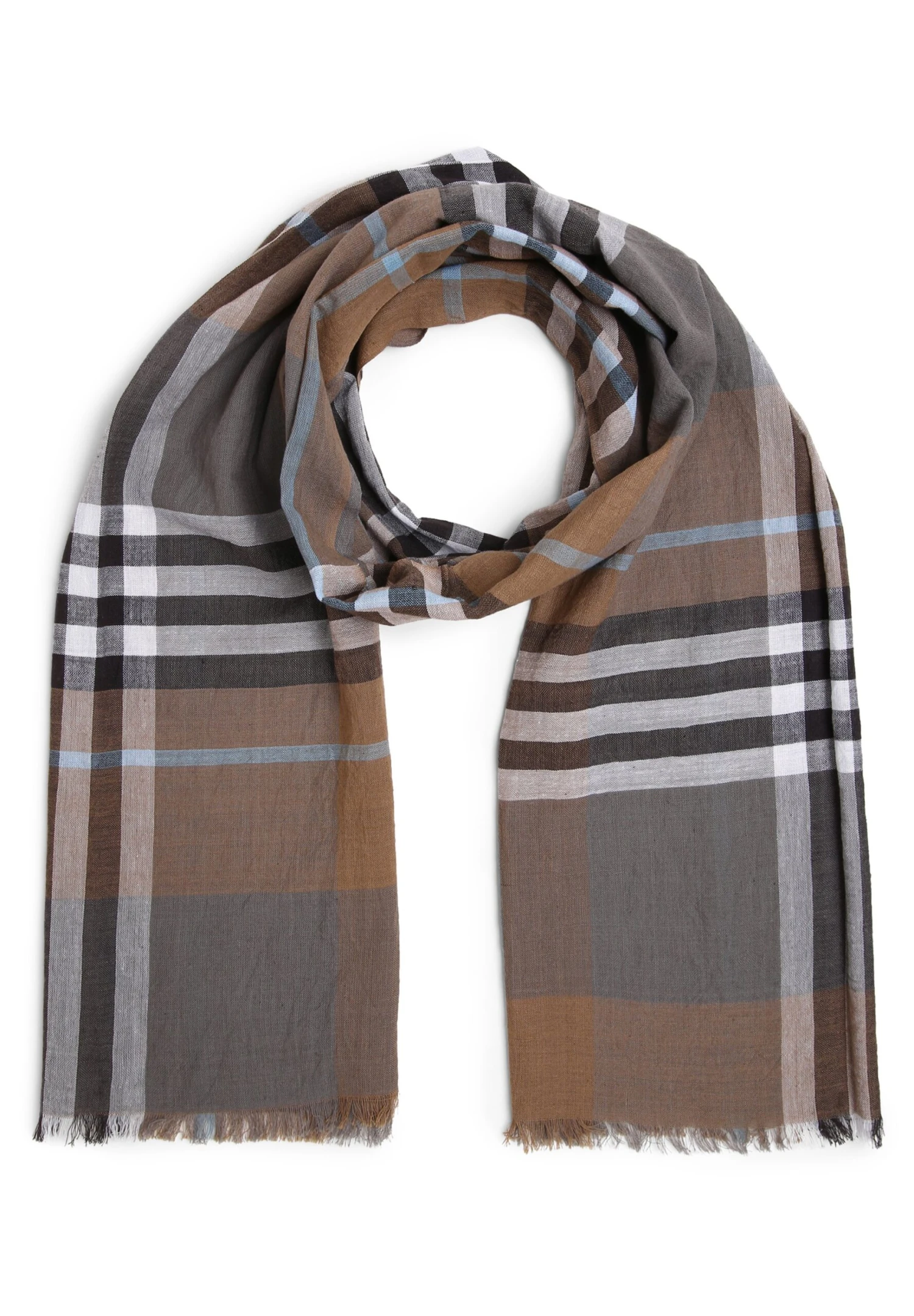 Bugatti Sjaal - Braun/Hellblau 3 Bugatti Sjaal - Braun/Hellblau