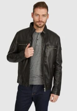 Bugatti Matti - Leren Jas - Schwarz