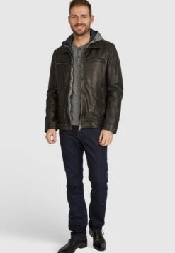 Bugatti Aurelino - Leren Jas - Schwarz -Bugatti Winkel 1b39bf08eeb7443287c4a6314782ad92