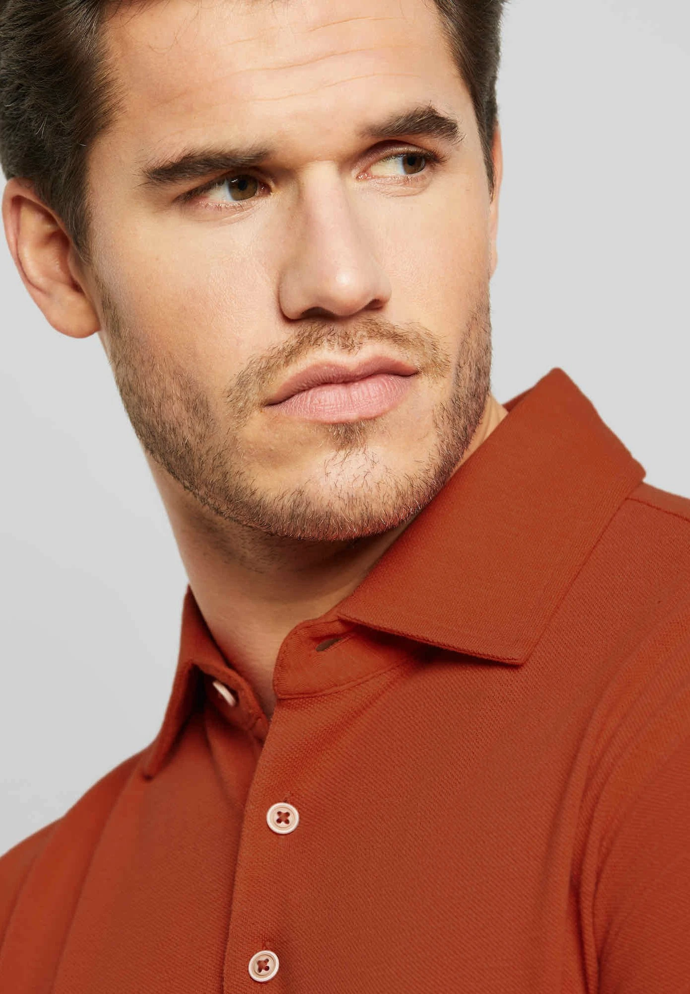 Bugatti Unifarbenes - Poloshirt - Rost 5 Bugatti Unifarbenes - Poloshirt - Rost - Afbeelding 3