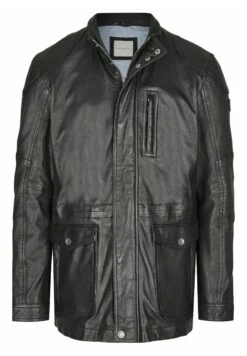 Bugatti Mit Abdeckleiste Und Stehkragen - Leren Jas - Schwarz 12 Bugatti Mit Abdeckleiste Und Stehkragen - Leren Jas - Schwarz -Bugatti Winkel 255e242d242d427e8a56d56a92ffc501