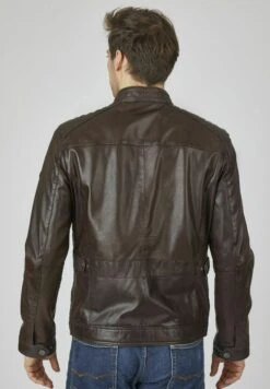 Bugatti Mit Riegeln Und Stehkragen - Leren Jas - Dunkelbraun 10 Bugatti Mit Riegeln Und Stehkragen - Leren Jas - Dunkelbraun -Bugatti Winkel 28beff0fff63481680465ce4fb859795