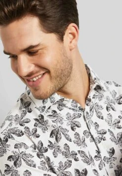 Bugatti Print Modern Fit - Overhemd - Beige -Bugatti Winkel 2b106644715043778f927c1f31c75b73