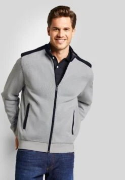 Bugatti Regular Fit - Sweater Met Rits - Ecru