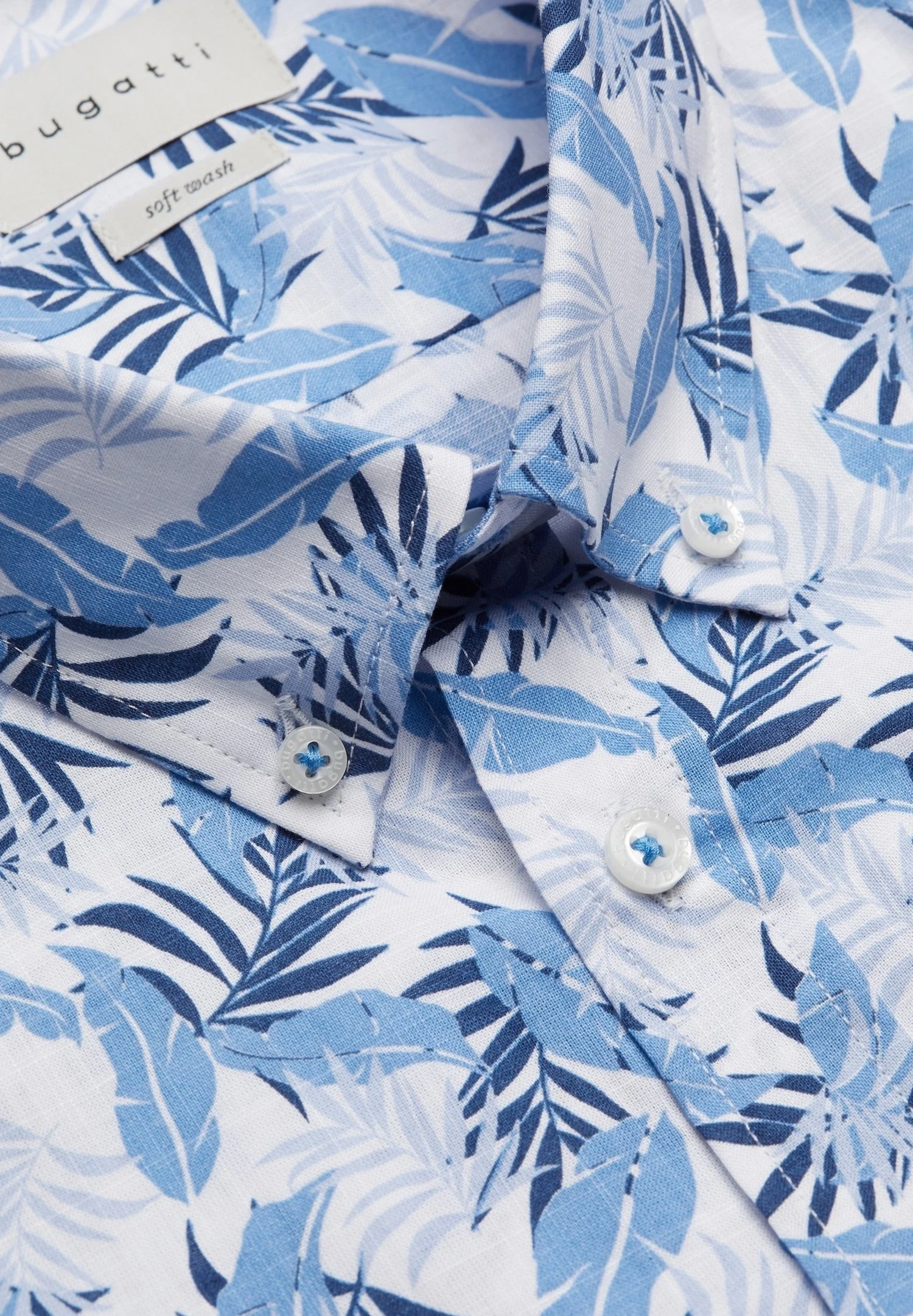 Bugatti Kurzarm - Overhemd - Blau 7 Bugatti Kurzarm - Overhemd - Blau - Afbeelding 5