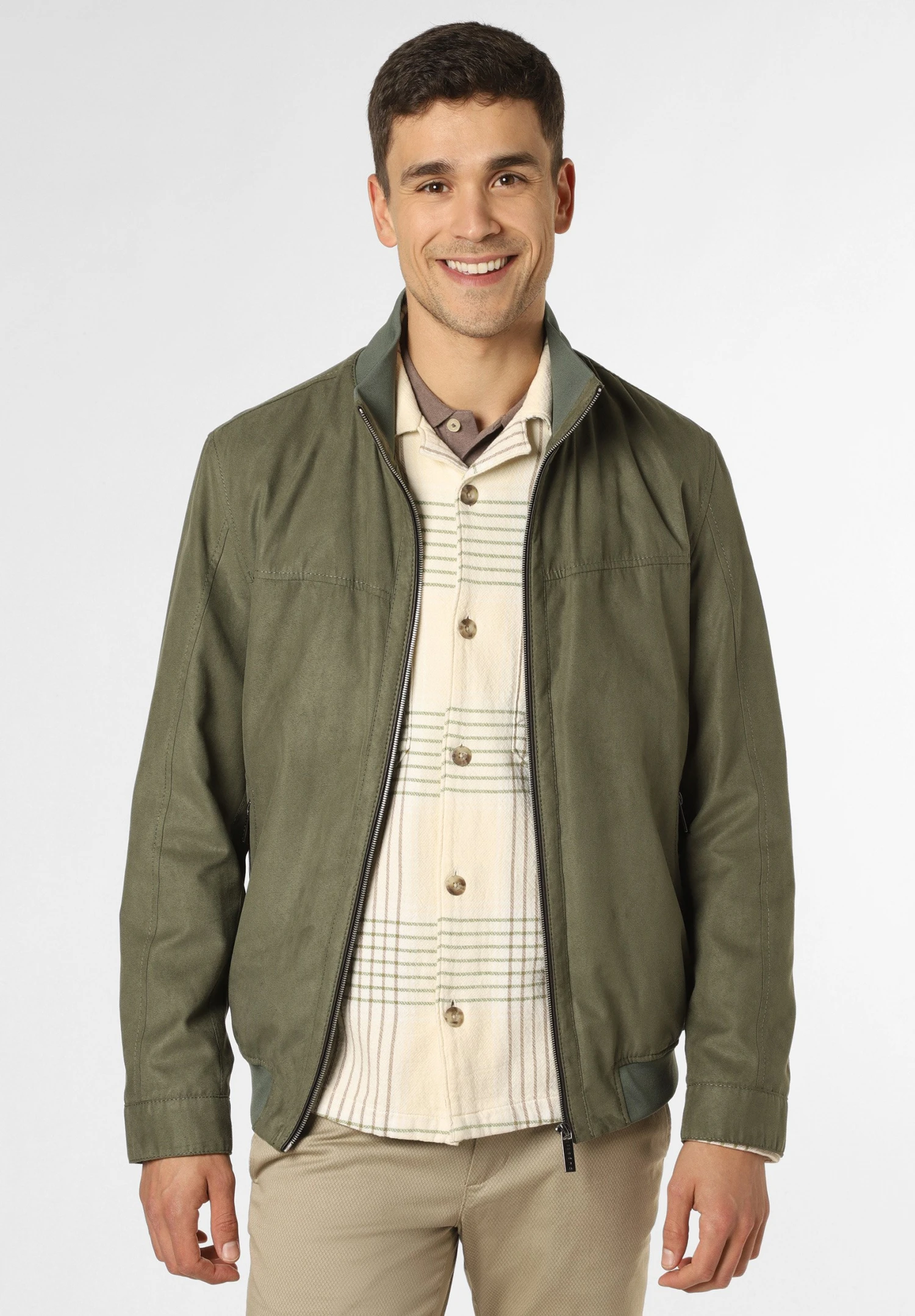 Bugatti Imitatieleren Jas - Oliv 3 Bugatti Imitatieleren Jas - Oliv