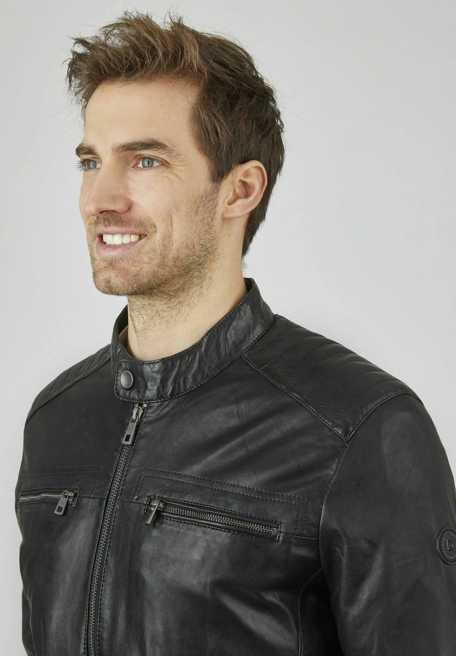 Bugatti Mit Druckknopfrieglen - Leren Jas - Schwarz 6 Bugatti Mit Druckknopfrieglen - Leren Jas - Schwarz - Afbeelding 4