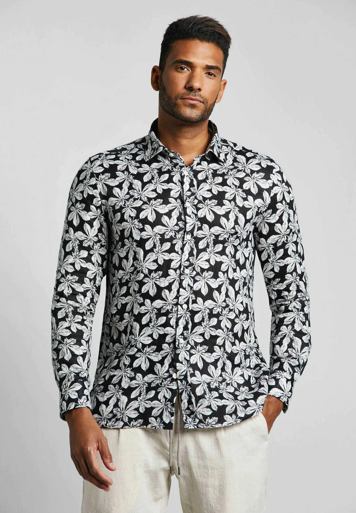 Bugatti Print Modern Fit - Overhemd - Schwarz 3 Bugatti Print Modern Fit - Overhemd - Schwarz