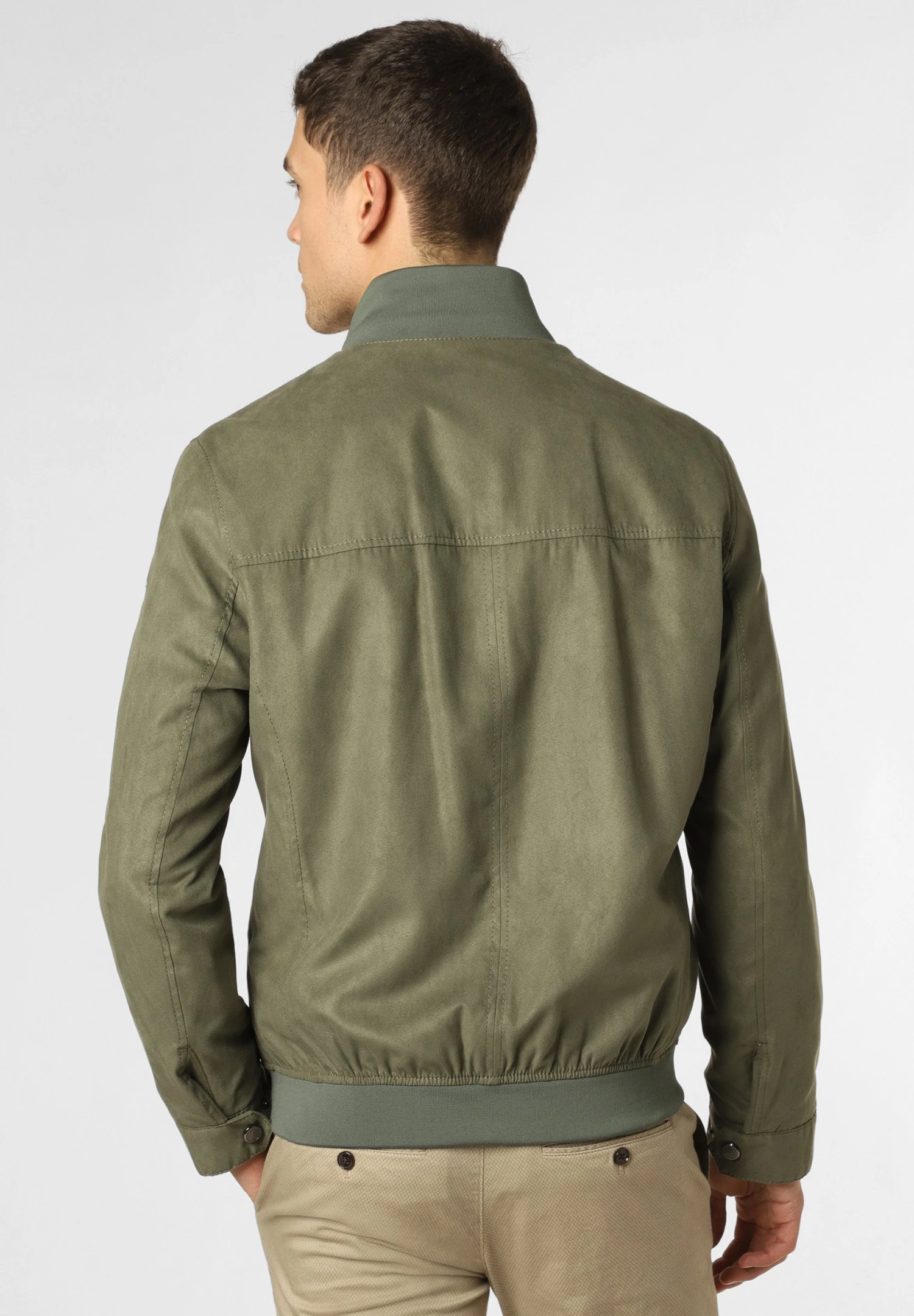 Bugatti Imitatieleren Jas - Oliv 4 Bugatti Imitatieleren Jas - Oliv - Afbeelding 2