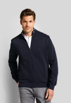 Bugatti Regular Fit - Sweater Met Rits - Dunkelblau