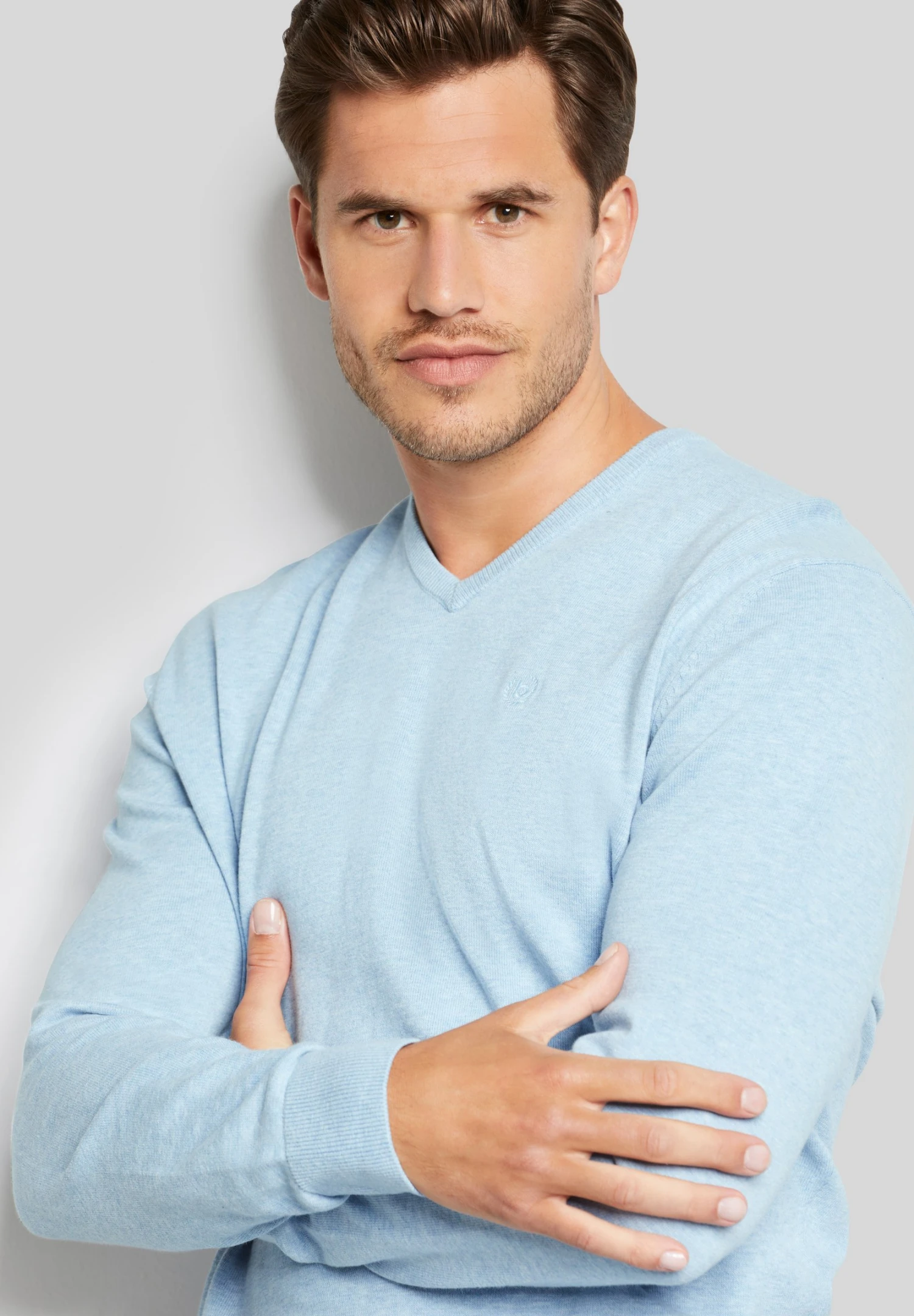 Bugatti V-Neck - Trui - Hellblau 5 Bugatti V-Neck - Trui - Hellblau - Afbeelding 3