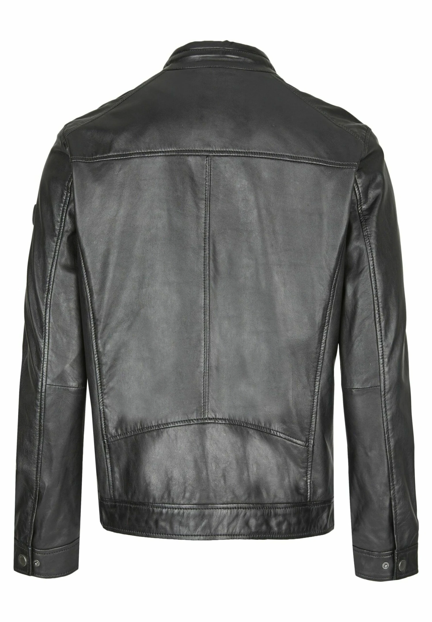 Bugatti Leather Jacket With Snap - Leren Jas - Schwarz 8 Bugatti Leather Jacket With Snap - Leren Jas - Schwarz - Afbeelding 6