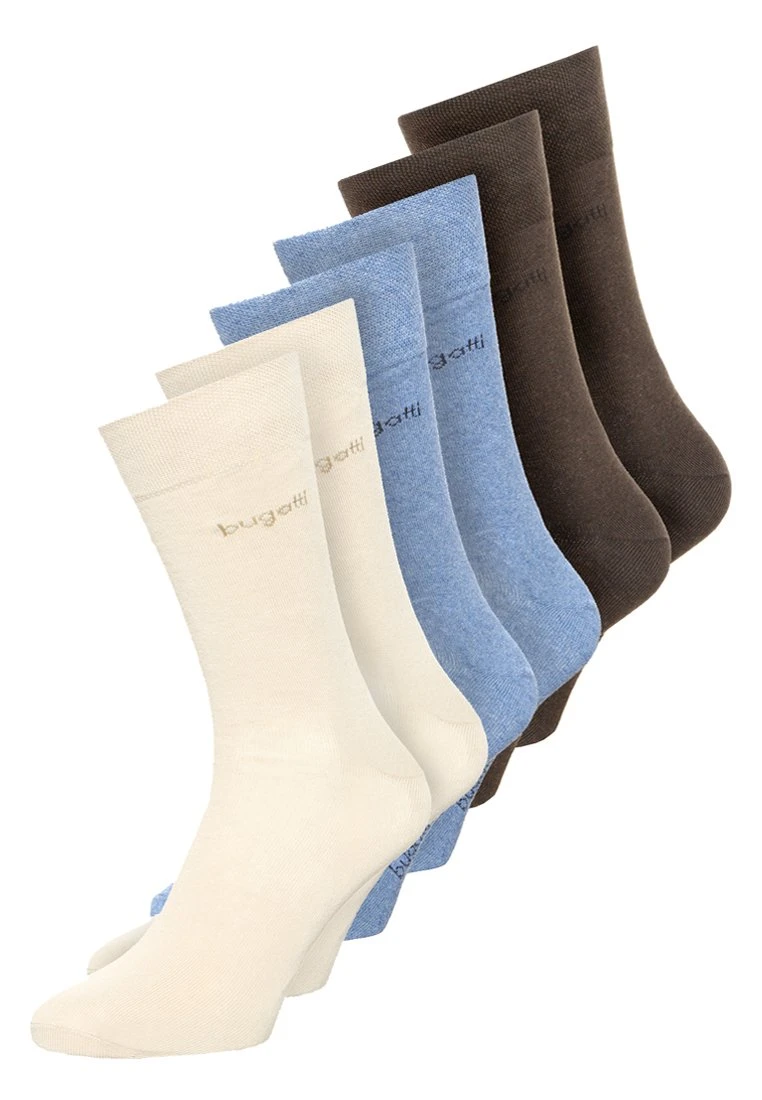 Bugatti Soft 6 Pack - Sokken - Beige/Light Denim Melange/Brown Melange 3 Bugatti Soft 6 Pack - Sokken - Beige/Light Denim Melange/Brown Melange