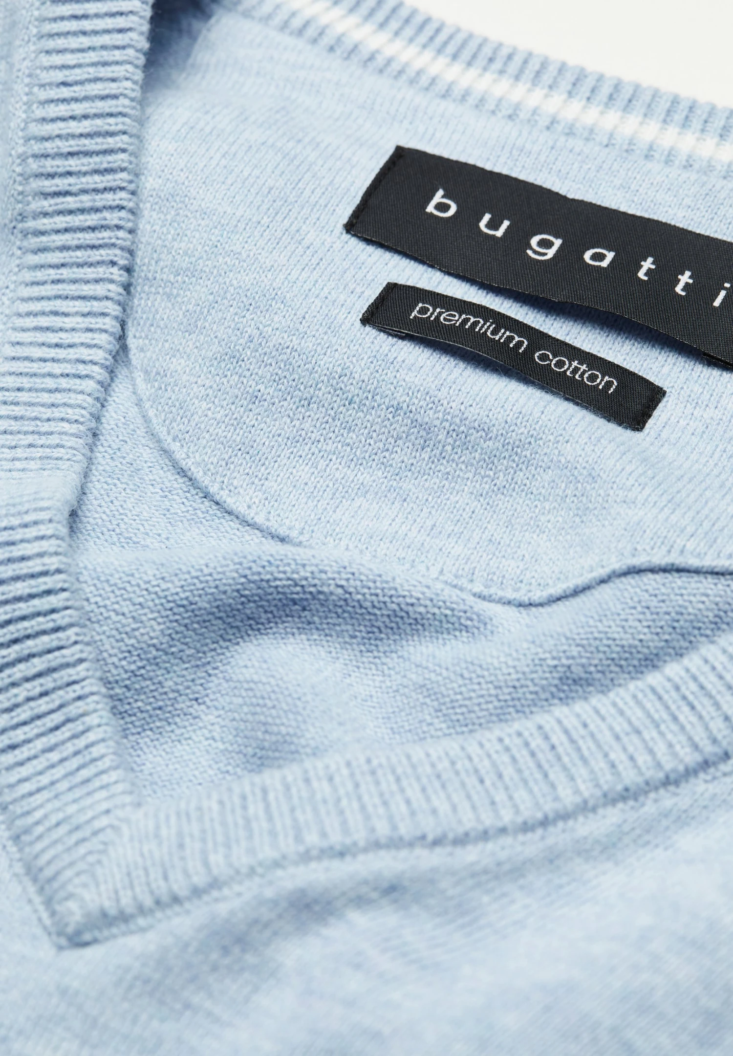 Bugatti V-Neck - Trui - Hellblau 7 Bugatti V-Neck - Trui - Hellblau - Afbeelding 5