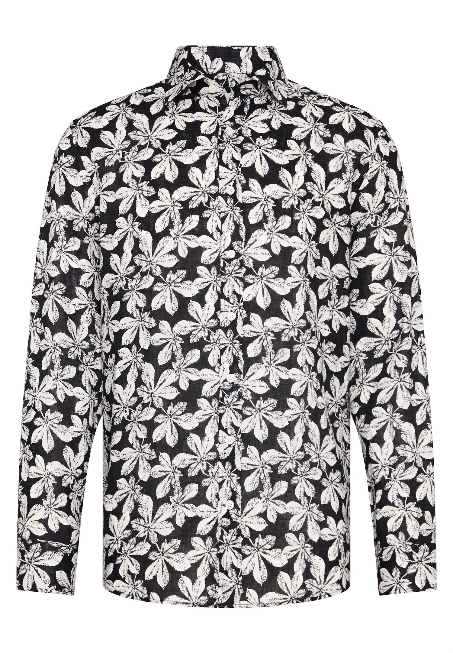 Bugatti Print Modern Fit - Overhemd - Schwarz 7 Bugatti Print Modern Fit - Overhemd - Schwarz - Afbeelding 5