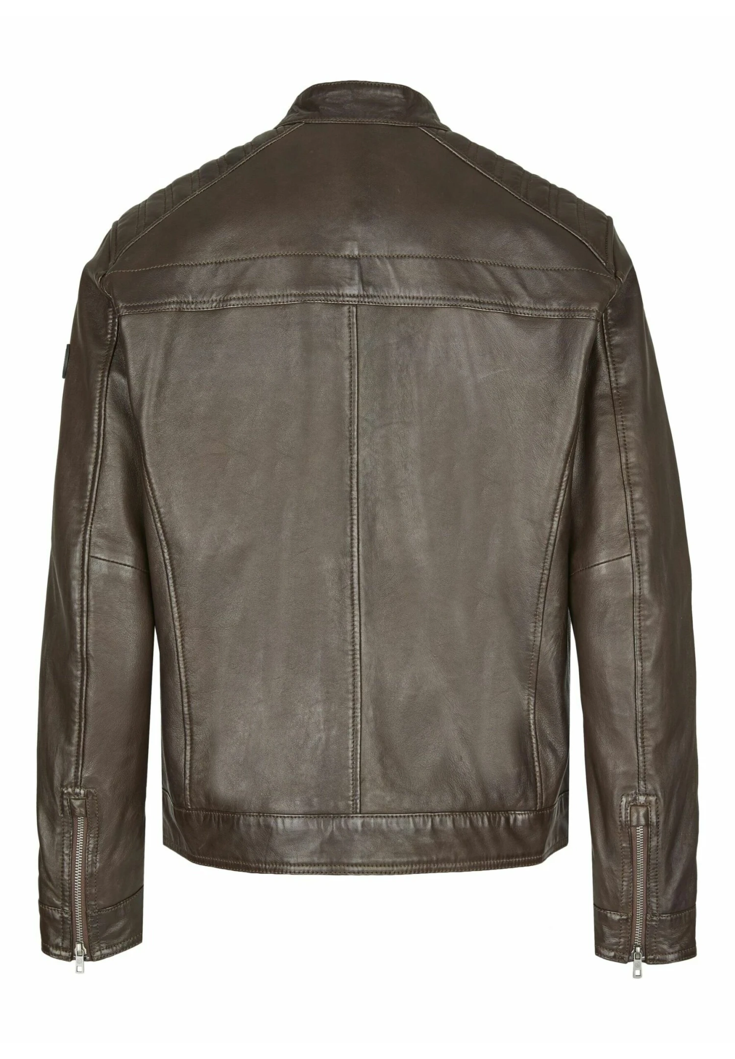 Bugatti Mit Stehkragen Und Druckknopfriegel - Leren Jas - Dunkelbraun 8 Bugatti Mit Stehkragen Und Druckknopfriegel - Leren Jas - Dunkelbraun - Afbeelding 6