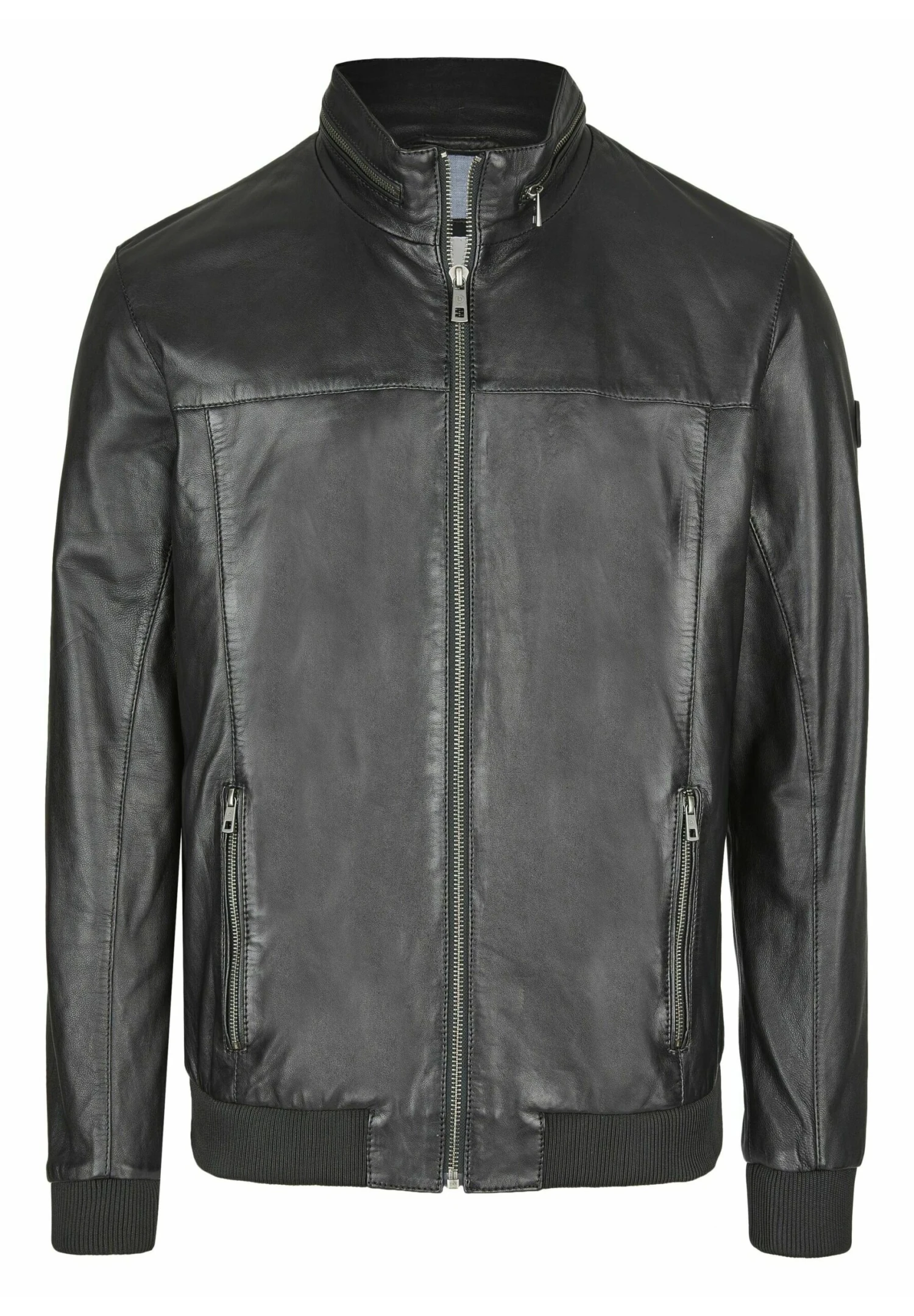 Bugatti Mit Riegeln Und Steppungen - Leren Jas - Schwarz 7 Bugatti Mit Riegeln Und Steppungen - Leren Jas - Schwarz - Afbeelding 5