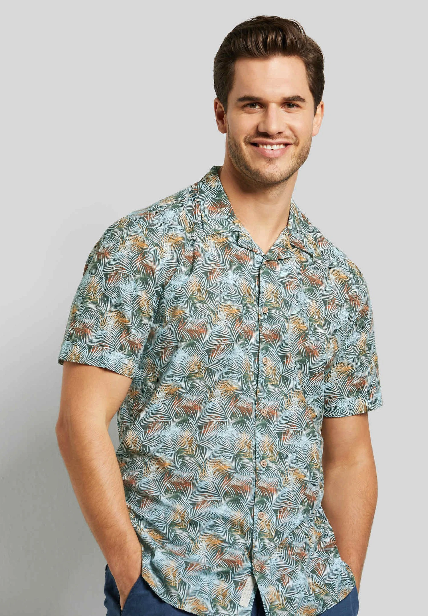 Bugatti Print Modern Fit - Overhemd - Flaschengrün 3 Bugatti Print Modern Fit - Overhemd - Flaschengrün