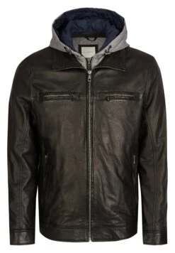 Bugatti Aurelino - Leren Jas - Schwarz -Bugatti Winkel 8721f58ad1874223abb16cdfe3ce21e6