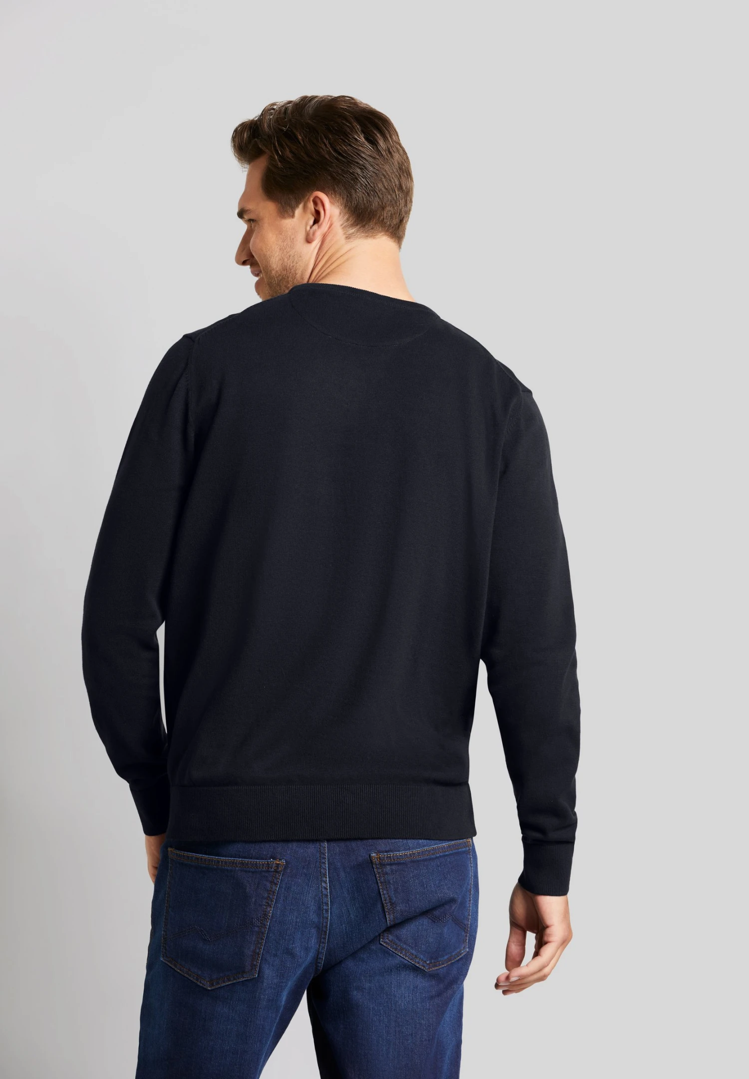 Bugatti O-Neck - Trui - Marine 3 Bugatti O-Neck - Trui - Marine - Afbeelding 2