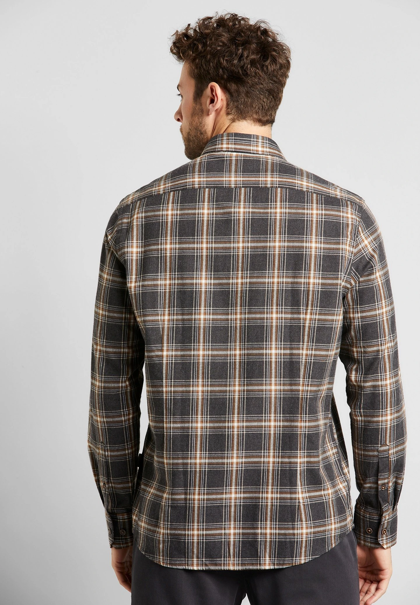 Bugatti Langarm - Overhemd - Anthrazit 5 Bugatti Langarm - Overhemd - Anthrazit - Afbeelding 3