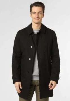 Bugatti Halflange Jas - Schwarz