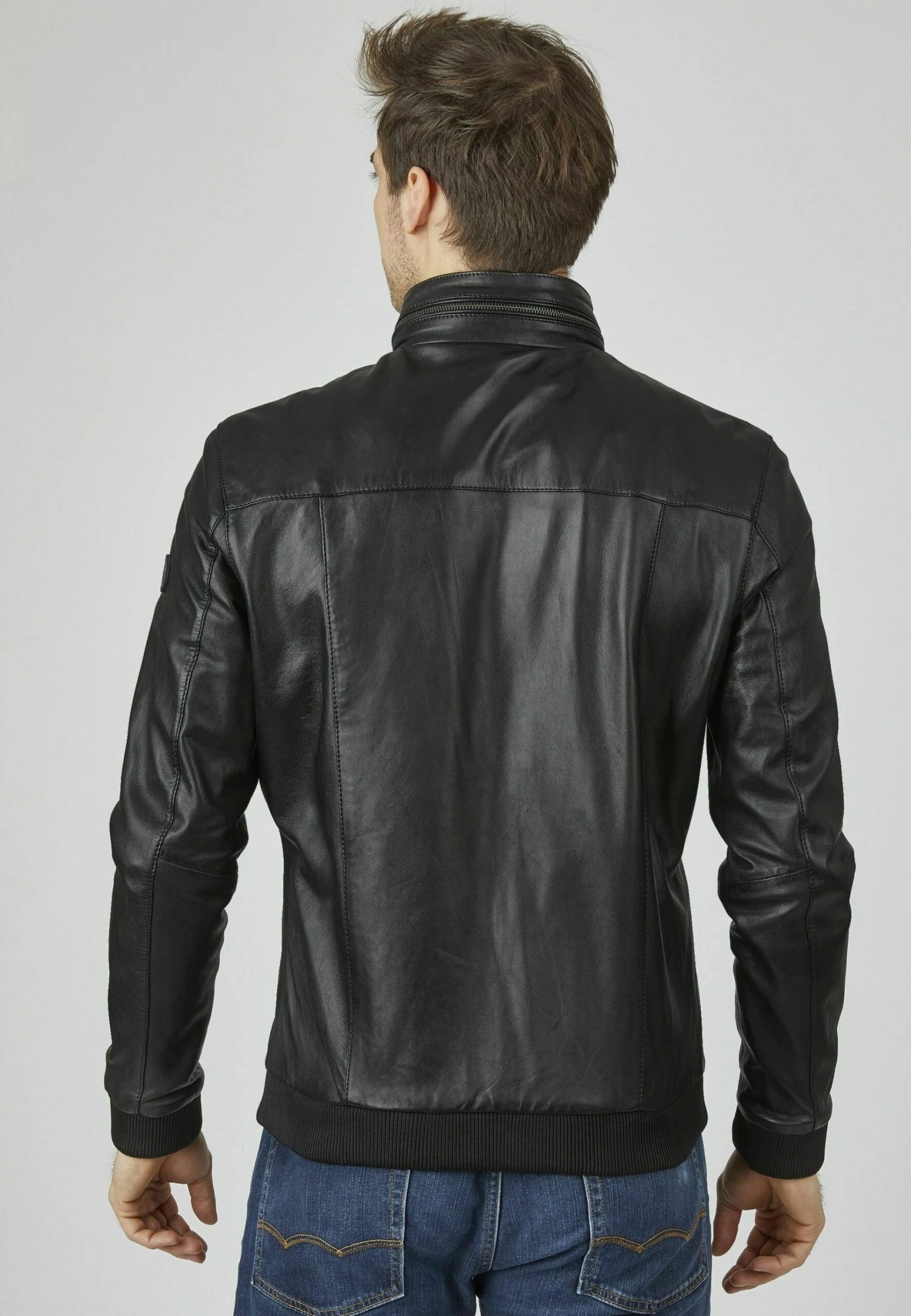 Bugatti Mit Riegeln Und Steppungen - Leren Jas - Schwarz 5 Bugatti Mit Riegeln Und Steppungen - Leren Jas - Schwarz - Afbeelding 3