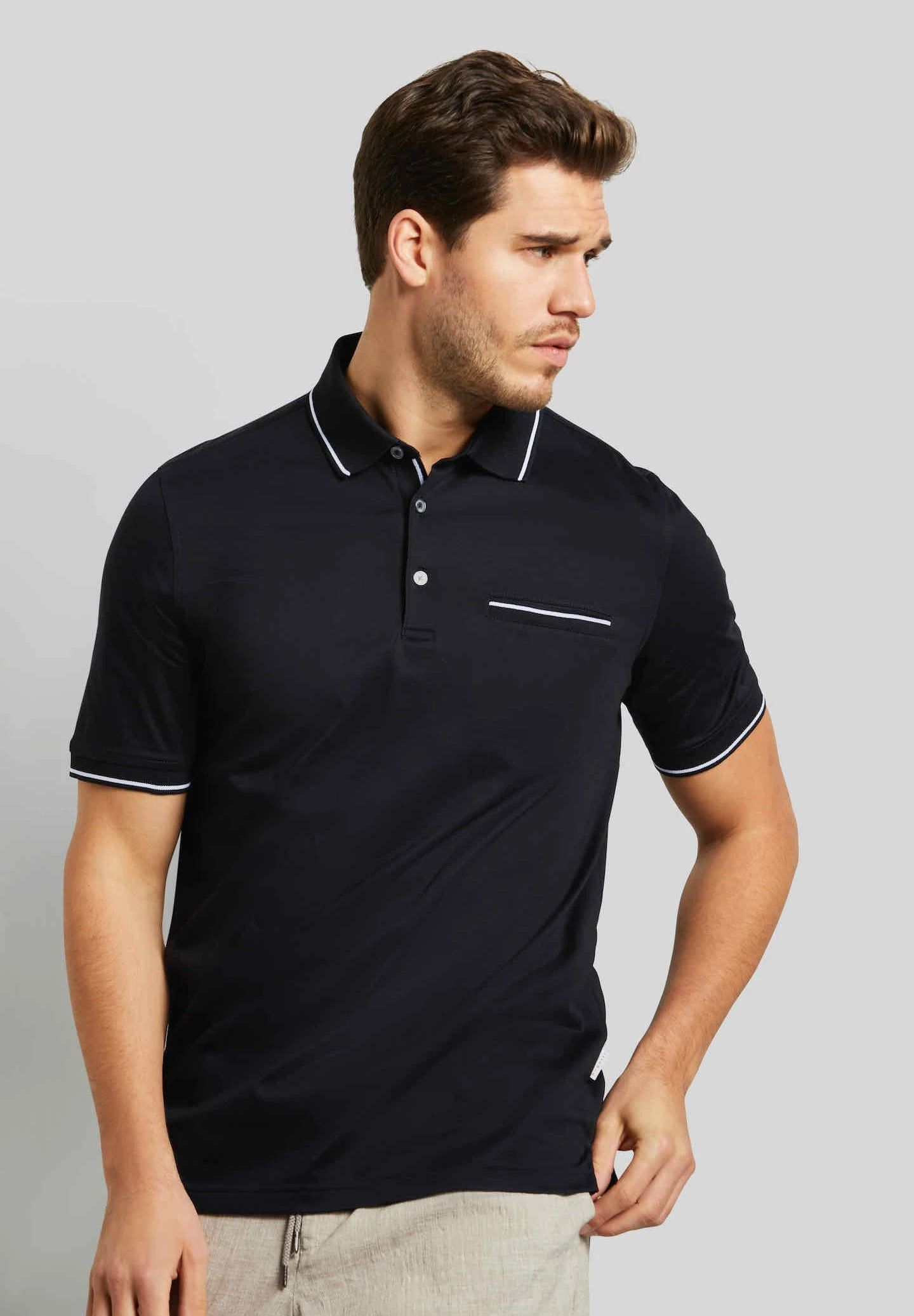 Bugatti 1/2 Arm - Poloshirt - Black 3 Bugatti 1/2 Arm - Poloshirt - Black