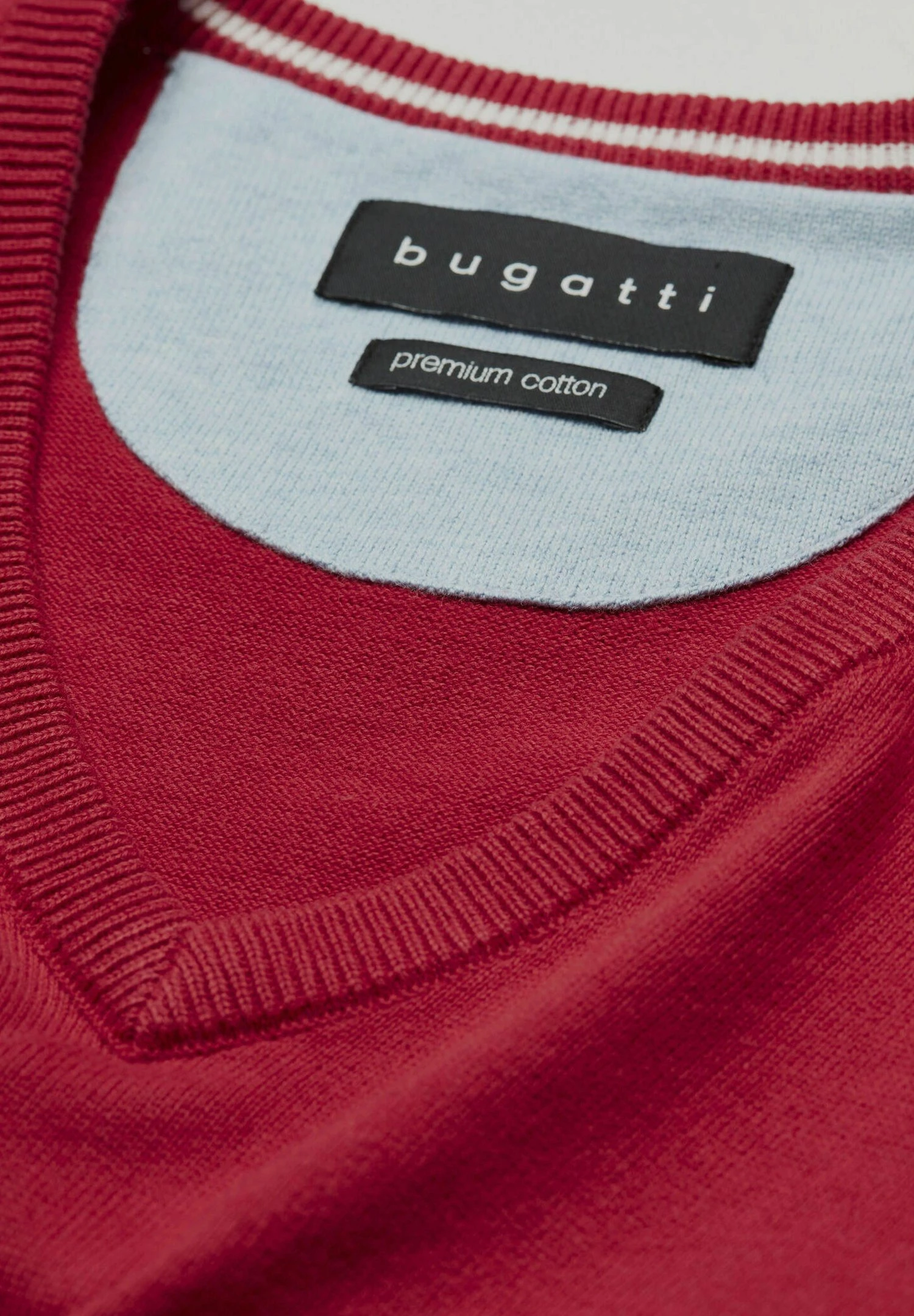 Bugatti V-Neck - Trui - Rot 4 Bugatti V-Neck - Trui - Rot - Afbeelding 2