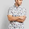 Bugatti Print Modern Fit - Overhemd - Weiß