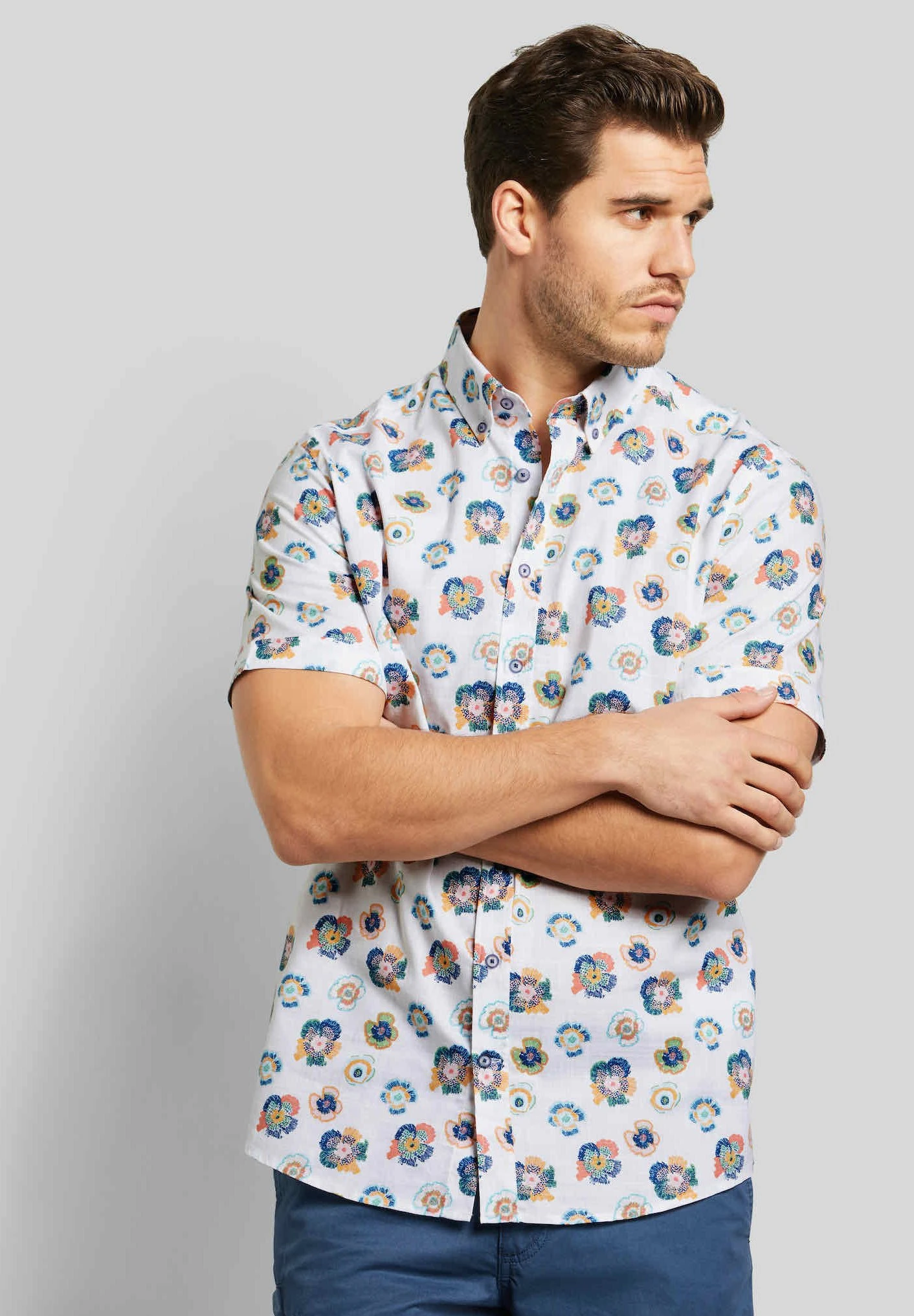 Bugatti Print Modern Fit - Overhemd - Weiß 3 Bugatti Print Modern Fit - Overhemd - Weiß