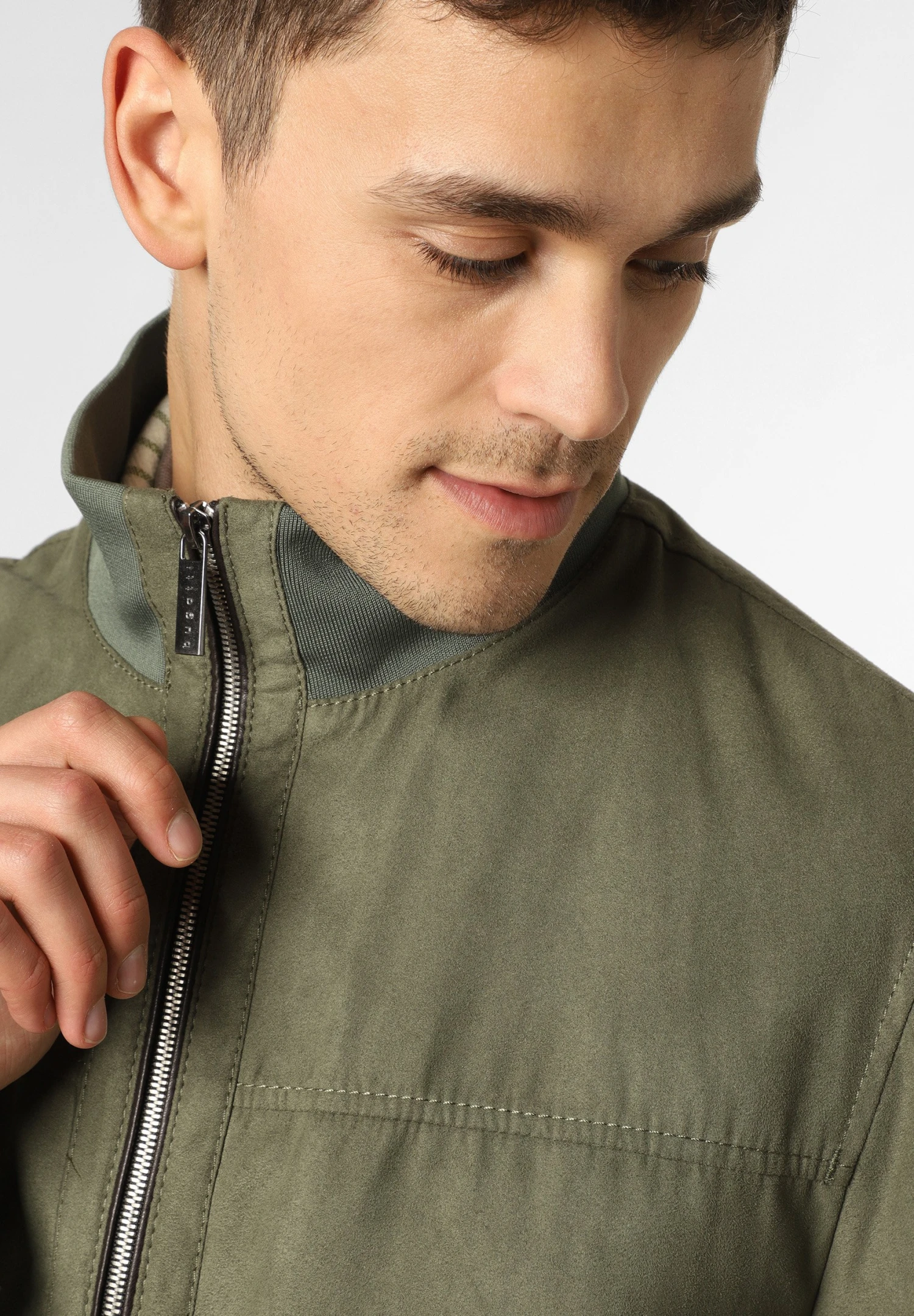 Bugatti Imitatieleren Jas - Oliv 5 Bugatti Imitatieleren Jas - Oliv - Afbeelding 3