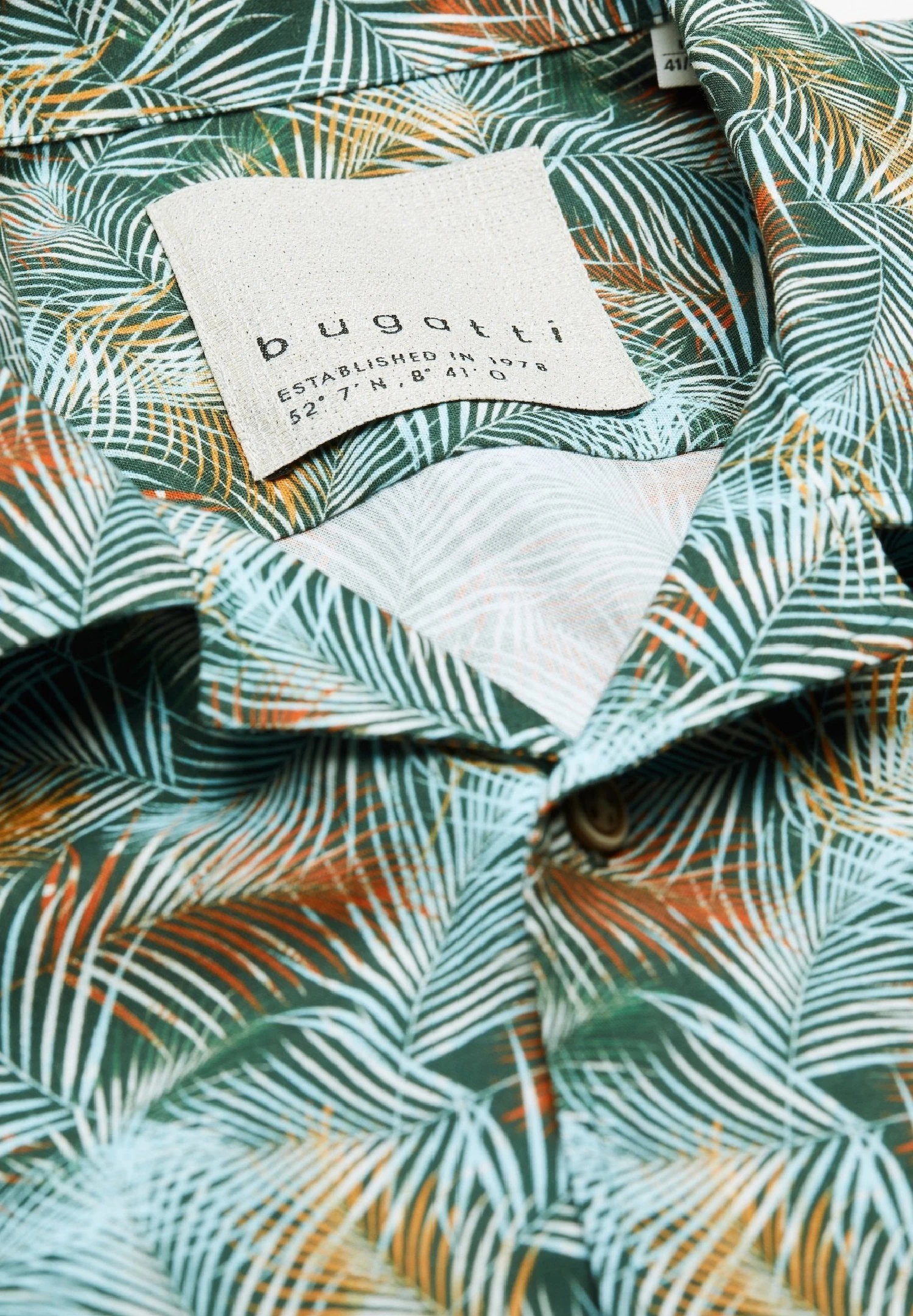 Bugatti Print Modern Fit - Overhemd - Flaschengrün 7 Bugatti Print Modern Fit - Overhemd - Flaschengrün - Afbeelding 5