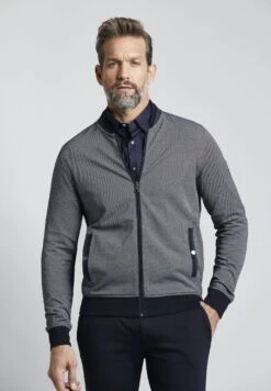 Bugatti Collage - Sweater Met Rits - Marine