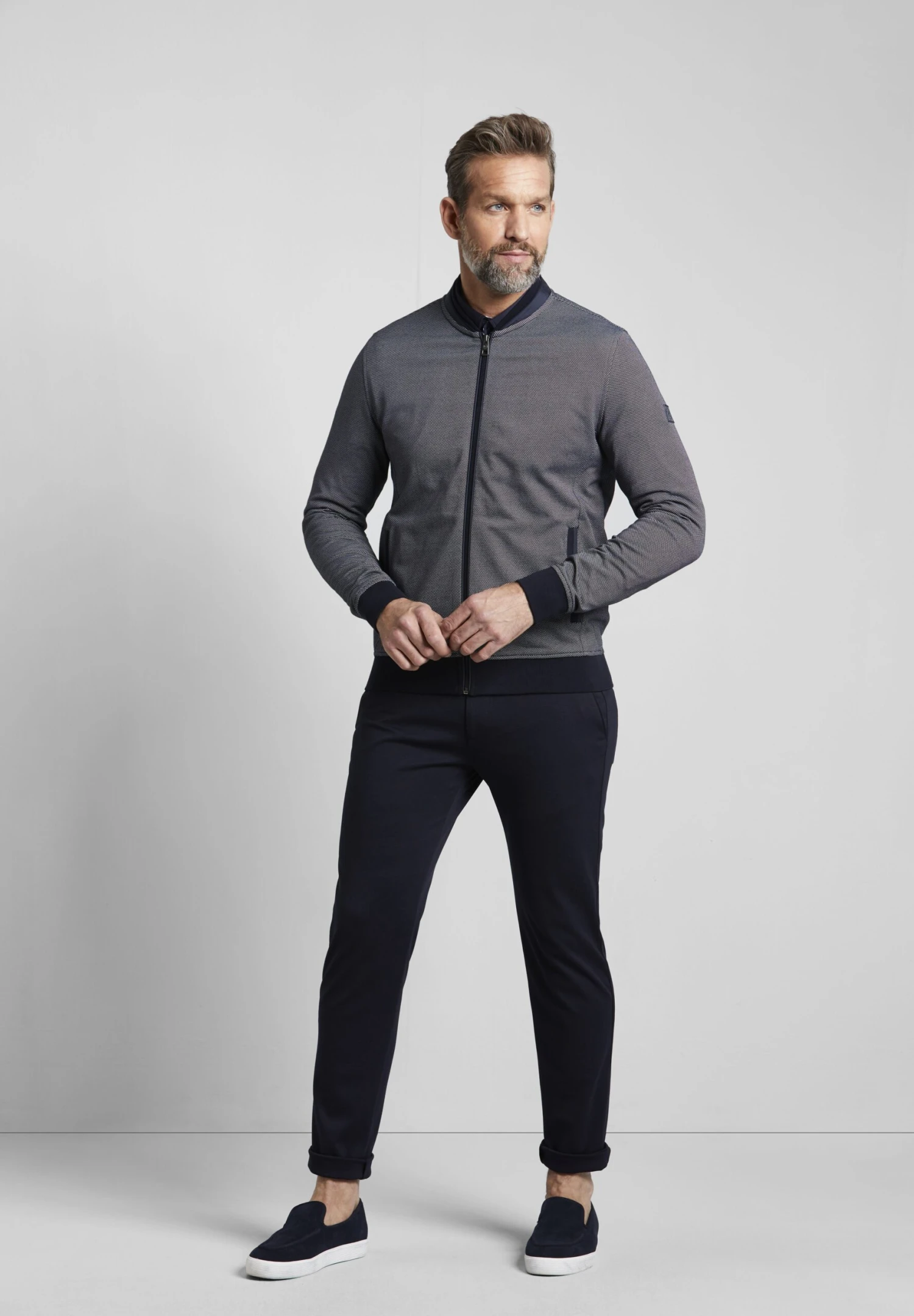 Bugatti Collage - Sweater Met Rits - Marine 4 Bugatti Collage - Sweater Met Rits - Marine - Afbeelding 2