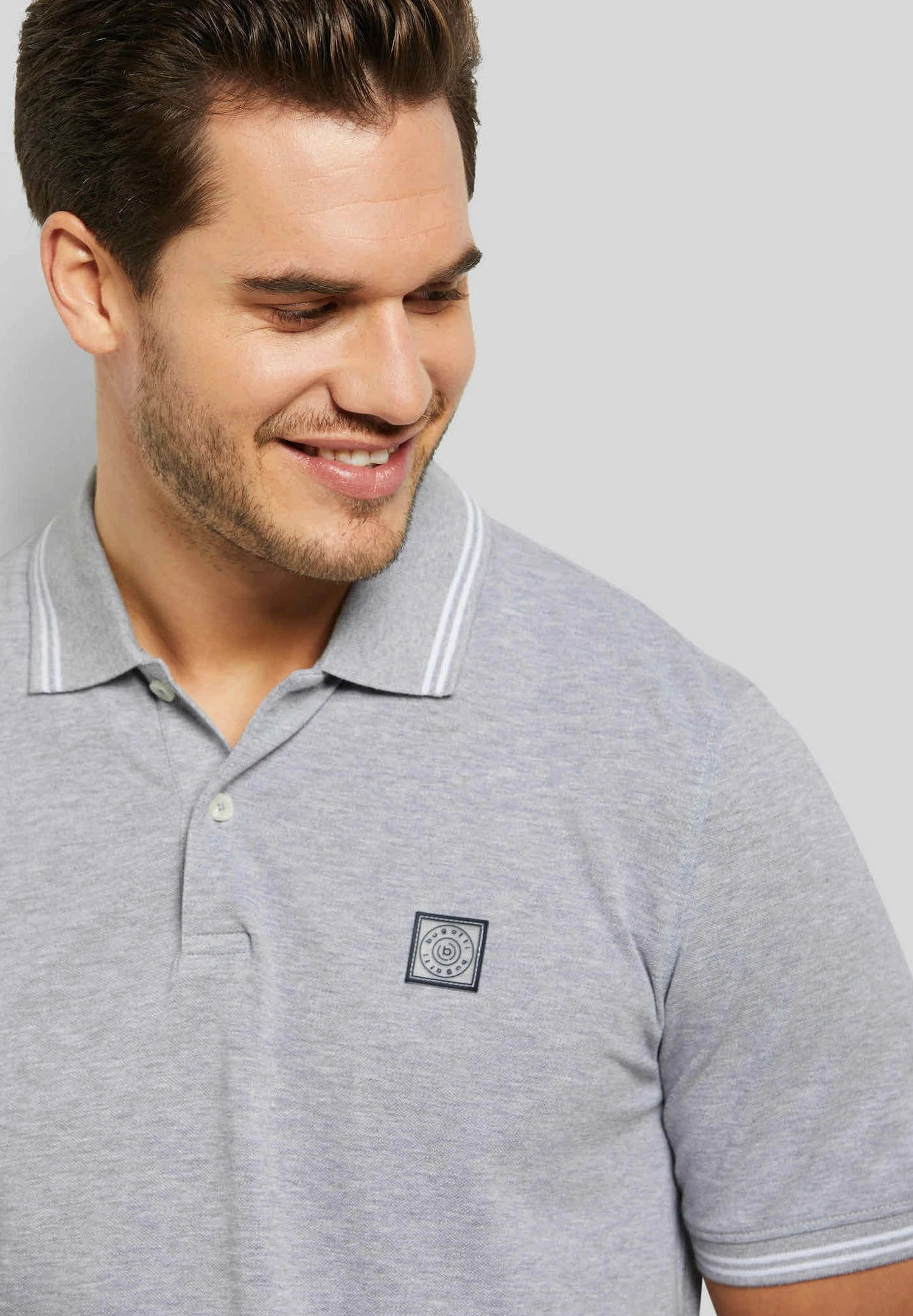 Bugatti Poloshirt - Hellgrau 3 Bugatti Poloshirt - Hellgrau