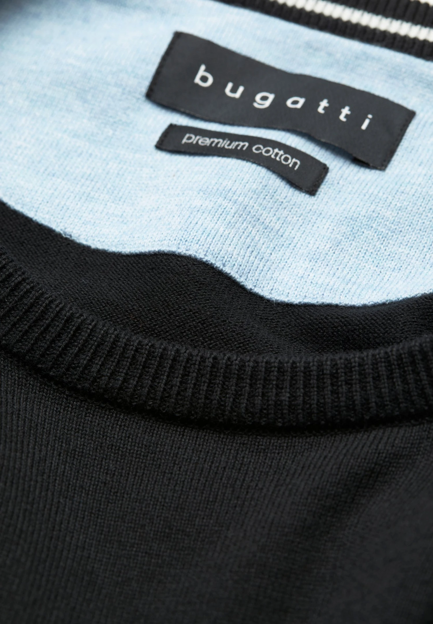 Bugatti O-Neck - Trui - Schwarz 7 Bugatti O-Neck - Trui - Schwarz - Afbeelding 5