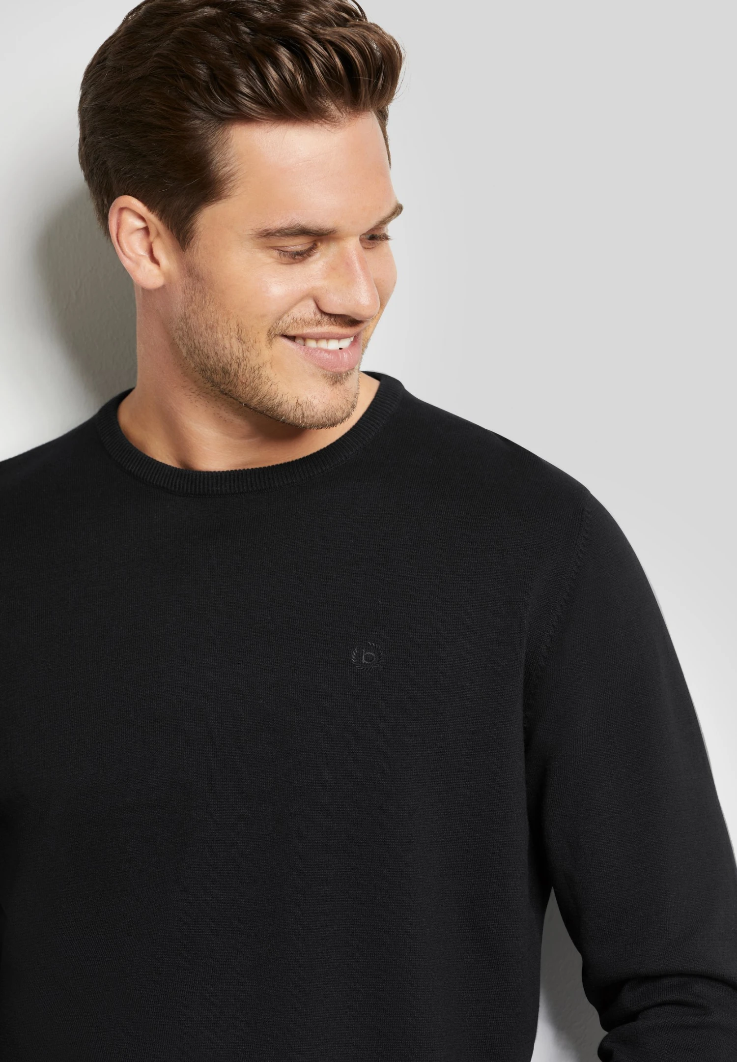 Bugatti O-Neck - Trui - Schwarz 5 Bugatti O-Neck - Trui - Schwarz - Afbeelding 3