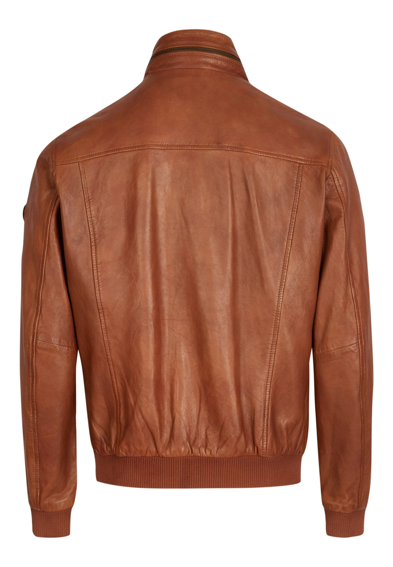 Bugatti Mit Riegeln Und Steppungen - Leren Jas - Cognac 8 Bugatti Mit Riegeln Und Steppungen - Leren Jas - Cognac - Afbeelding 6