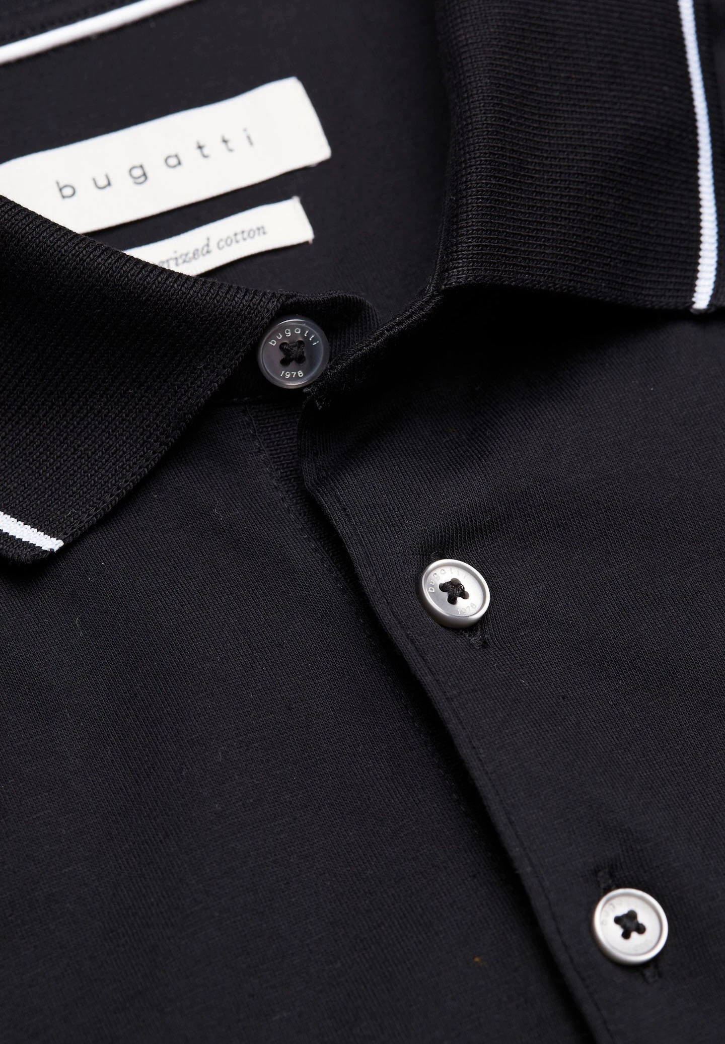 Bugatti 1/2 Arm - Poloshirt - Black 7 Bugatti 1/2 Arm - Poloshirt - Black - Afbeelding 5