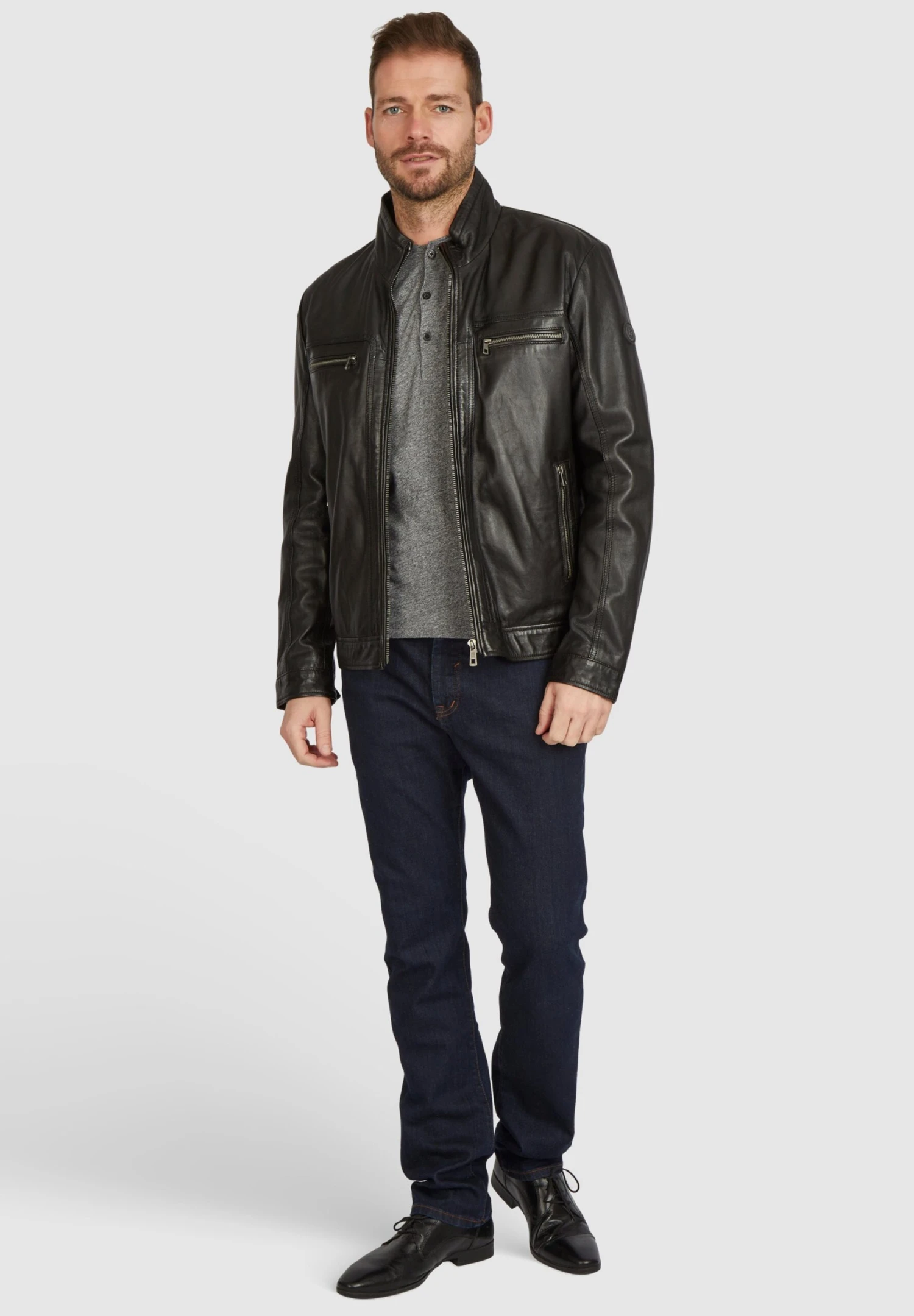 Bugatti Matti - Leren Jas - Schwarz 4 Bugatti Matti - Leren Jas - Schwarz - Afbeelding 2