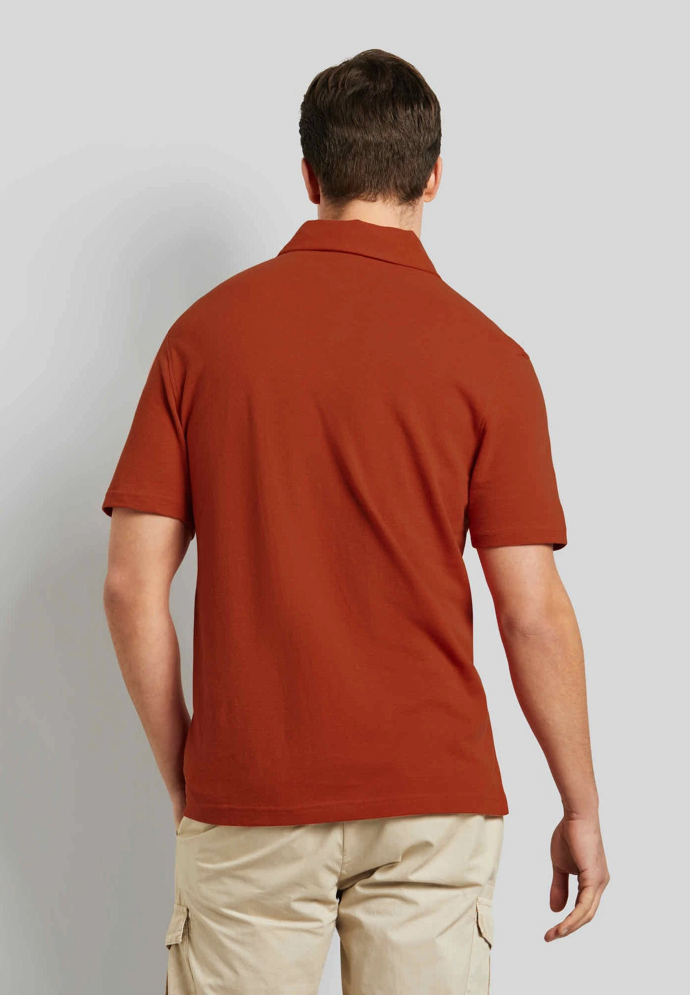 Bugatti Unifarbenes - Poloshirt - Rost 4 Bugatti Unifarbenes - Poloshirt - Rost - Afbeelding 2