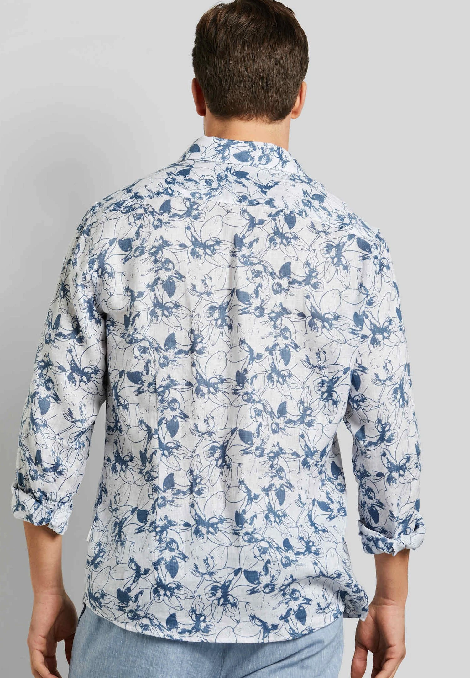 Bugatti Print Modern Fit - Overhemd - Blaugrau 4 Bugatti Print Modern Fit - Overhemd - Blaugrau - Afbeelding 2