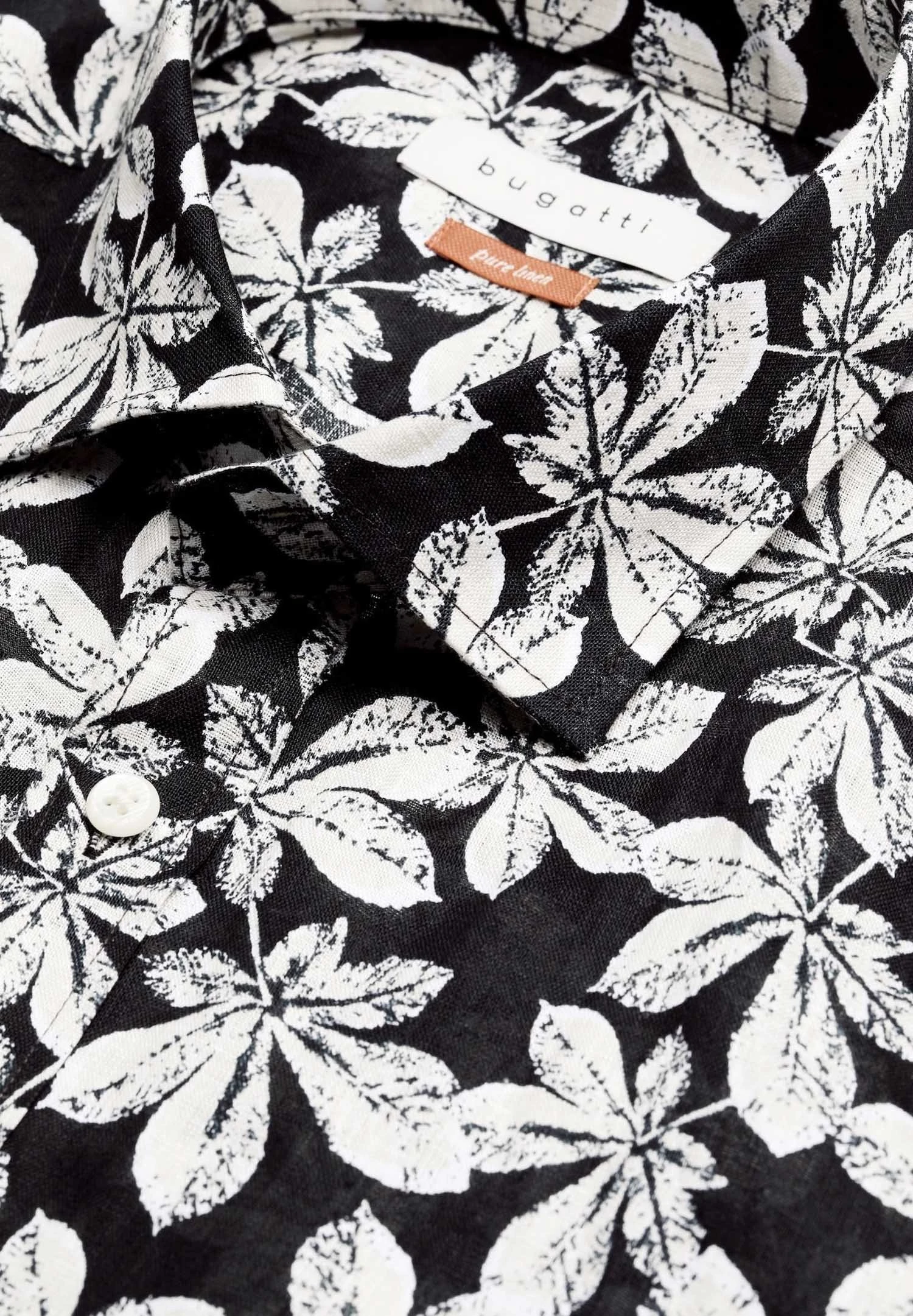 Bugatti Print Modern Fit - Overhemd - Schwarz 8 Bugatti Print Modern Fit - Overhemd - Schwarz - Afbeelding 6