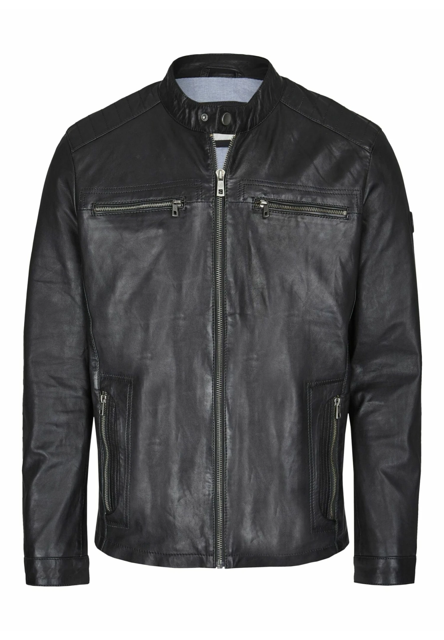 Bugatti Mit Druckknopfrieglen - Leren Jas - Schwarz 7 Bugatti Mit Druckknopfrieglen - Leren Jas - Schwarz - Afbeelding 5