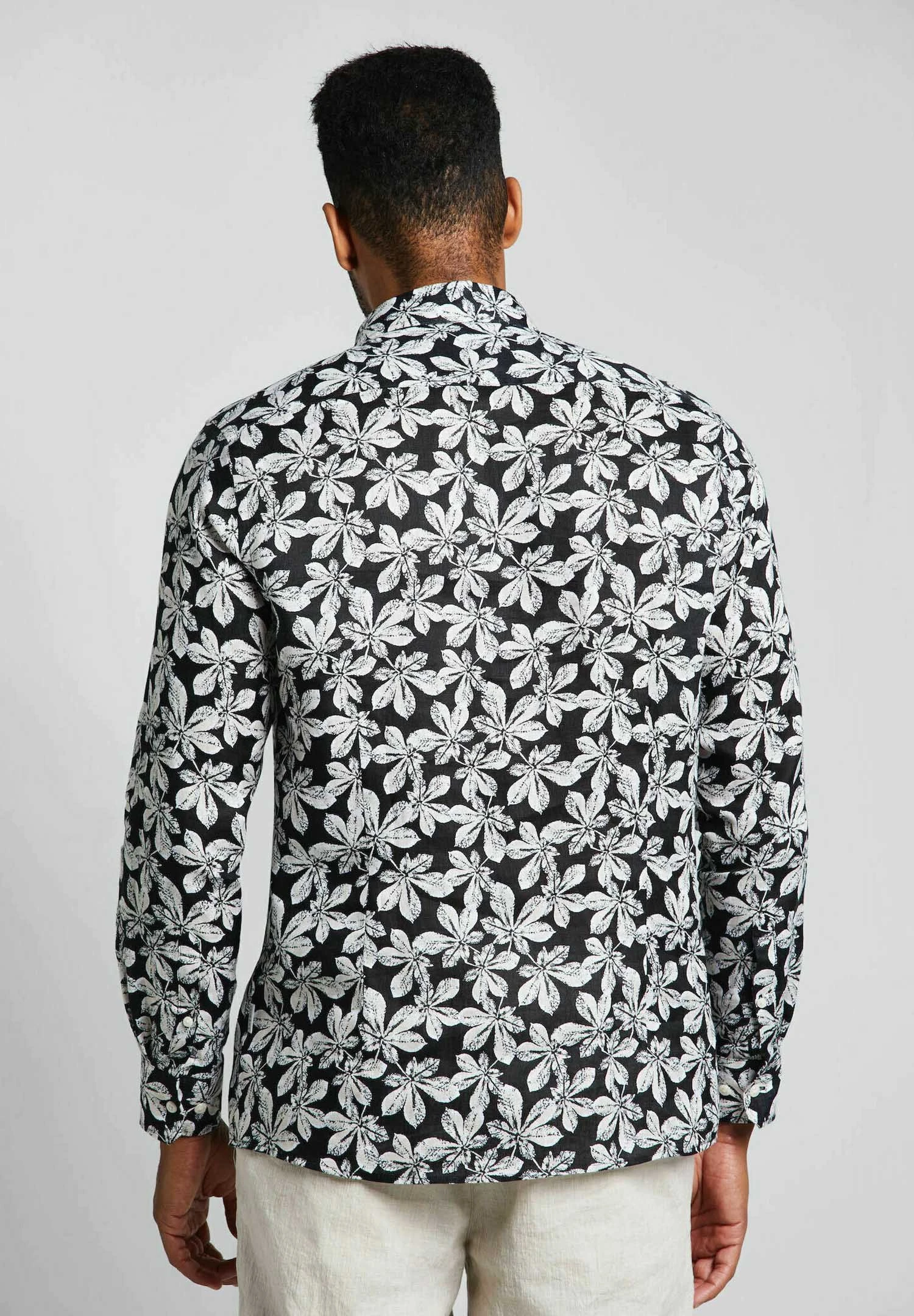 Bugatti Print Modern Fit - Overhemd - Schwarz 5 Bugatti Print Modern Fit - Overhemd - Schwarz - Afbeelding 3